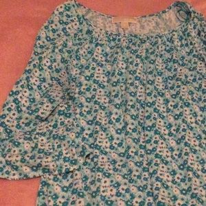 Michael Kors teal flora top